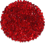 QYGL 0.55LB Red Clear Glass Pebbles, Tumbled Sea Glass Stones by QYGL