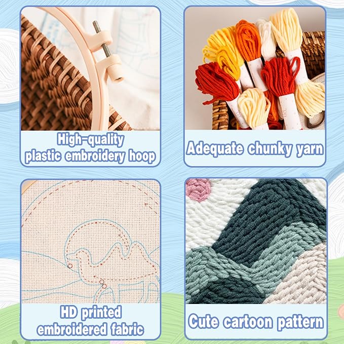 Landscape Punch Needle Kit for Adult Beginner, Painting Crochet Kit, Home Decor - Image 4