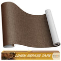 Linen Repair Tape 16x90 inch, Self Adhesive Fabric Patches, Linen Patch Tape Kit, Fabric Repair Tape for Couch Sofas, Headboards, Chairs, Pillows, Curtains, Couches - Light Brown