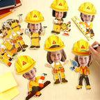 60pcs Construct Theme Cutouts Construction Helmet Bulletin Board Decorations - Image 4