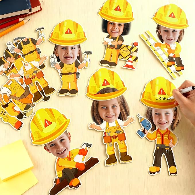 60pcs Construct Theme Cutouts Construction Helmet Bulletin Board Decorations - Image 4