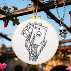 Gothic Tarot Embroidery Kits for Beginners Adults, Halloween Hand Bone - Image 3