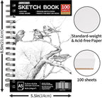 FIXSMITH 5.5"X8.5" Sketch Book | 100 Sheets Sketchbook| Acid Free Drawing Paper - Image 3