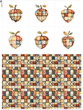 Patchwork Acorn Cotton Fabric Panel – 6 Designs + Bonus Sheet 29.5×19.6 inch by FabricsTown