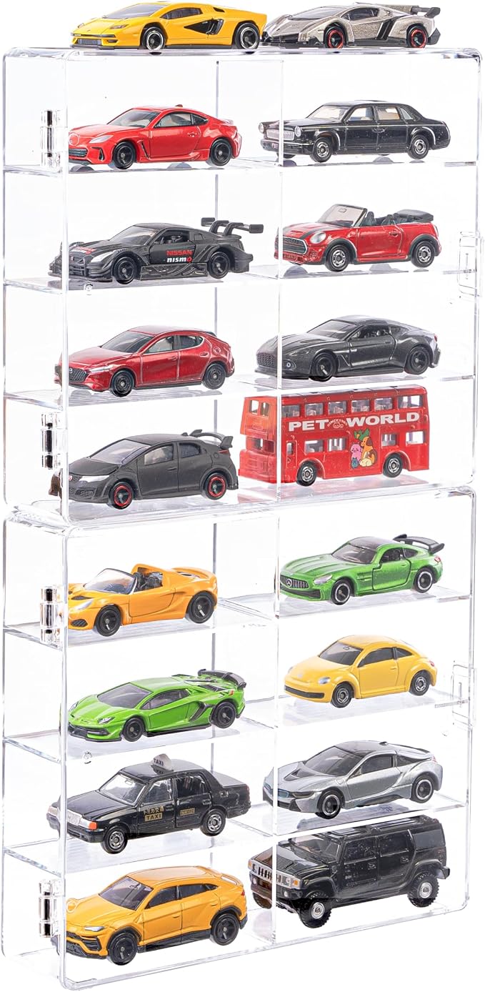 Hot 1/64 Scale Matchbox Wheels Toy Car Display Case Holds 32 Toy Cars Storage by YYDS