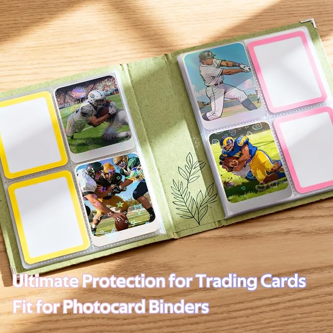 200pcs Holographic Card Sleeves 66x91mm Cute Photocard Sleeves Laser Flashing - Image 7