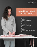 Crutello Folding Sewing & Craft Table, 42x24 Inch - Image 4