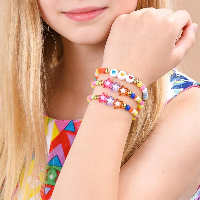 Friendship Bracelets for Girls, 10-Piece Cute Preppy Beaded Bracelet Set for - Image 4