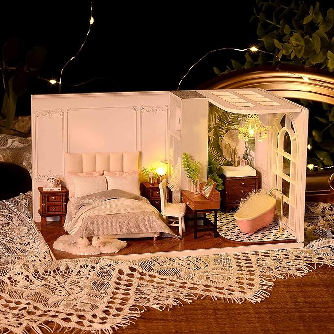 CUTEROOM DIY Doll Room Miniature Furniture Wooden House Kit - Image 5