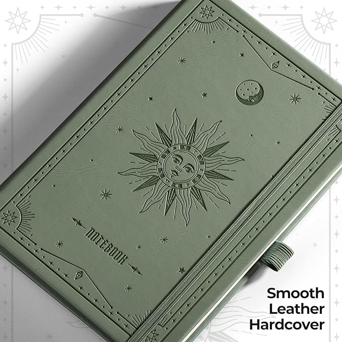 EMSHOI Lined Journal Notebook, 320 Numbered Pages, A5 Size | Leather Hardcover - Image 8