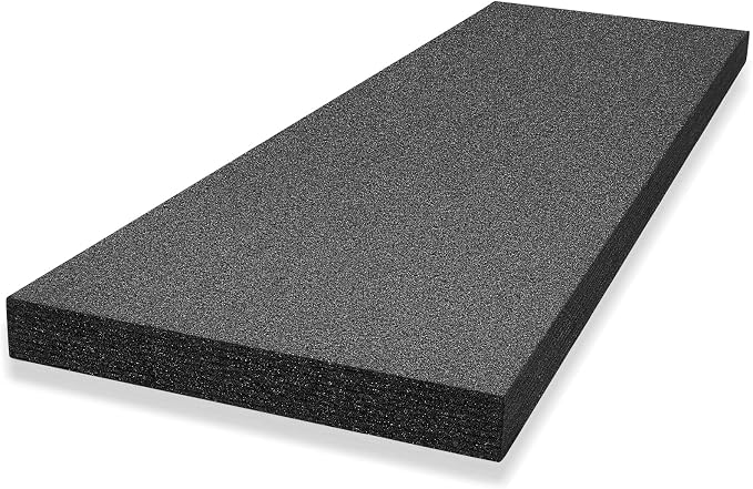 Ramede Customizable Polyethylene Foam Sheet 54 x 16 x 2 Inch Black Foam Insert by ramede