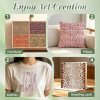 Geometric Texture Stencils for Crafts Reusable 16Pcs Stencils | DIY Art - Image 5