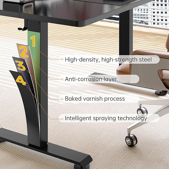 Veken 63×23.6 Inch Large Electric Standing Desk, Gaming Table, Suit students - Image 6