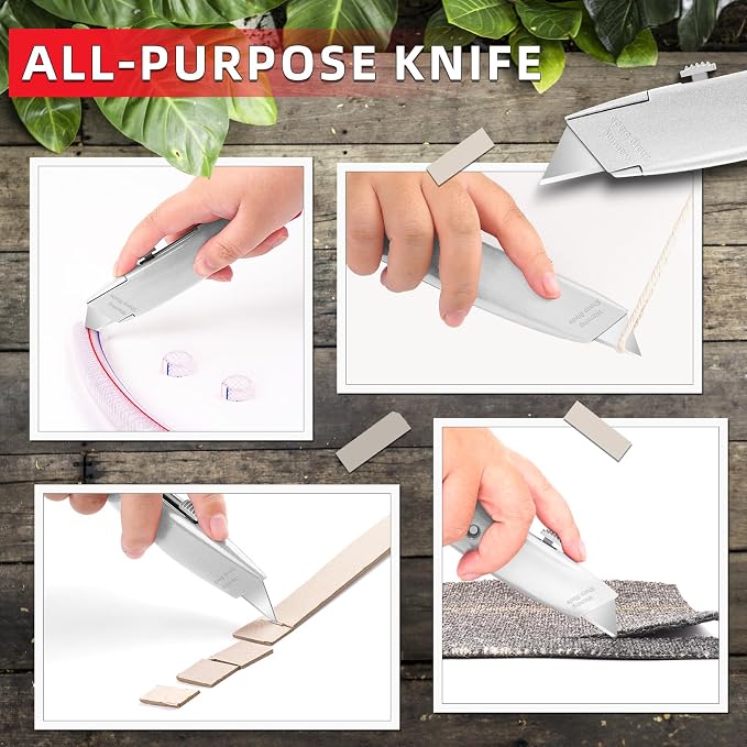 DIYSELF Utility Knife, 20 Pack Heavy Duty Box Cutter Retractable, Box Cutter - Image 4