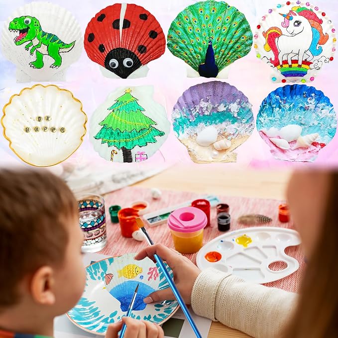Lanwexy 16PCS Sea Shells Scallop Shells Natural White Sea Shells - Image 3