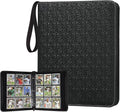 GERMUN 3 Ring 9 Pocket Zipper Card Binder, 720 Double Sided Standard PU Trading by GERMUN