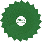20PCS Green Felt Fabric Sheets by Loyisal
