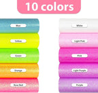 Efuncro- 12'' x 10'' x 10 Sheets Glitter HTV Heat Transfer Vinyl, Iron on - Image 3