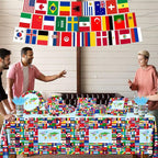 International World Flags Tableware Set, Flags Tablecloth - Image 3