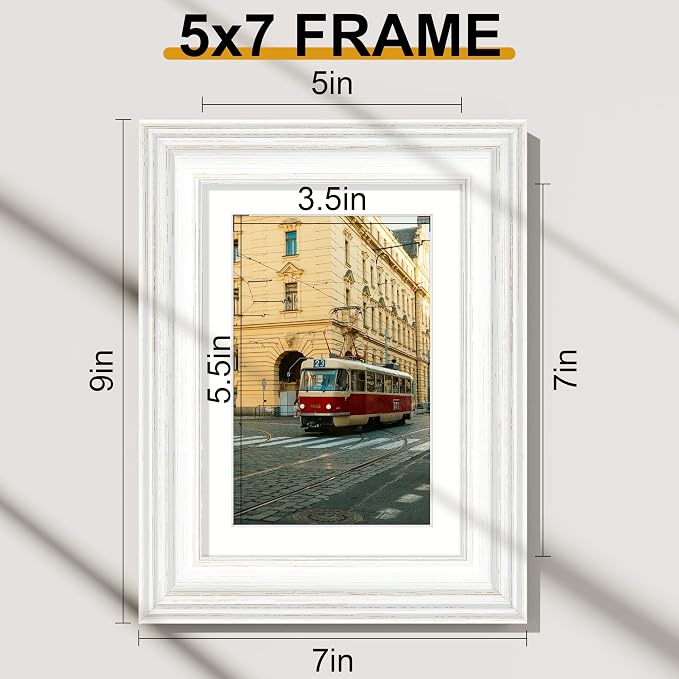 Vittanly 5x7 Picture Frames Set of 2, Ornate Vintage Photo Frame - Image 7