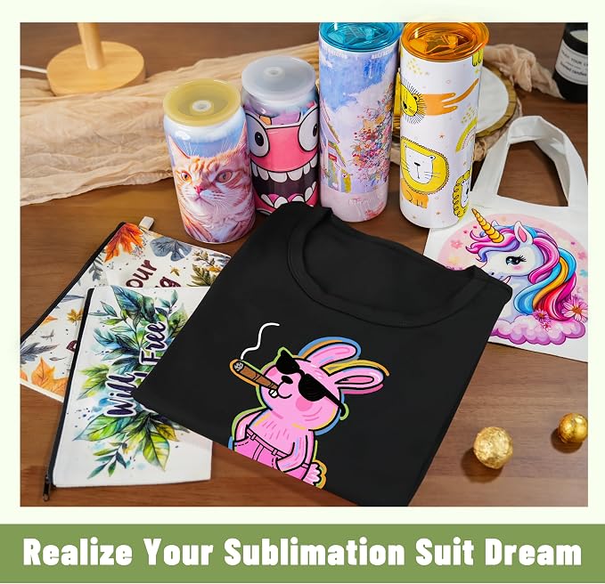 Joyclub 5 PCS Unisex Sublimation Blanks Bulk Polyester T Shirts - Image 6