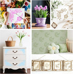 6pcs Bouquet Rose Stencil for Painting Flower Template for Craft Reusable DIY - Image 6