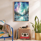 Offito Aurora Diamond Art Kits for Adults, 5D Starry Sky Lake Diamond Painting - Image 3