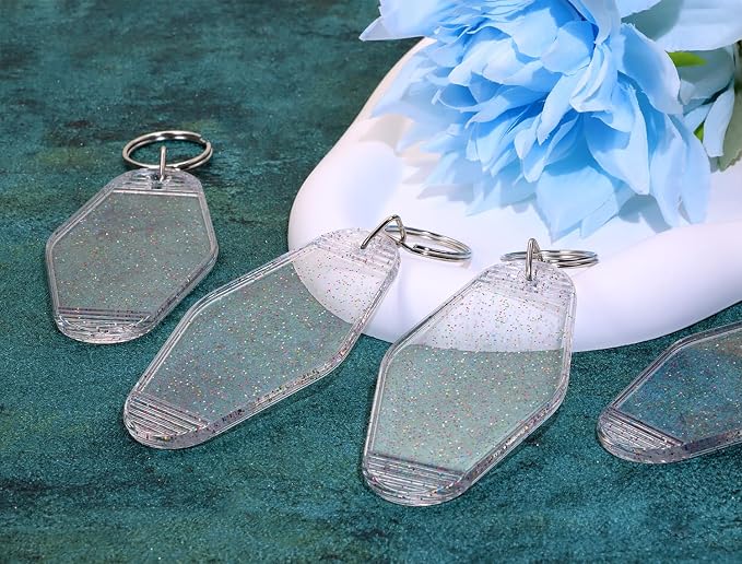 8PCS Motel Keychain Blank Hotel Key Tags Holder - Image 3