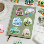 50PCS Transparent Greenhouse Plants Stickers Nature Botanical Floral Aesthetic - Image 5