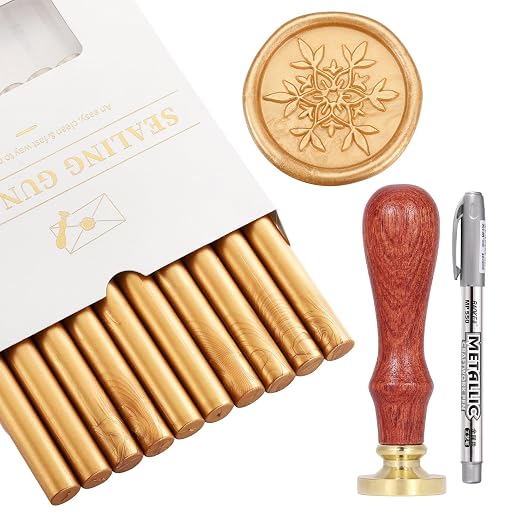 Yoption Wax Seal Kit, Snowflake Wax Seal Stamp by Yoption