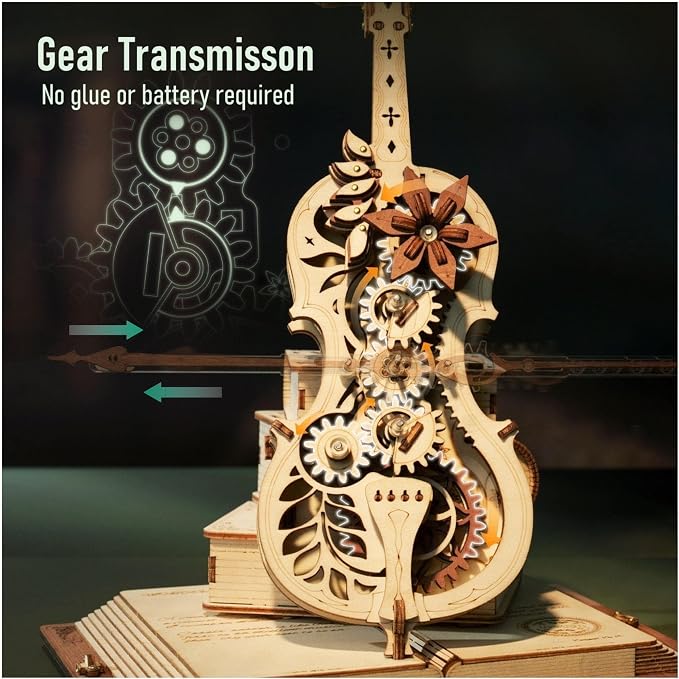 ROKR 3D Puzzles for Adults 1:5 Scale Cello Model Kit - Image 3