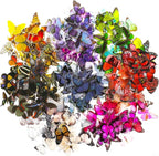 COMNICO 240PCS Butterfly Stickers, PET Waterproof Transparent Colorful Decals - Image 8
