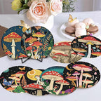 Zythron 8 Pack Diamond Art Coasters, Mushroom Diamond Painting Coasters Kits | - Image 5
