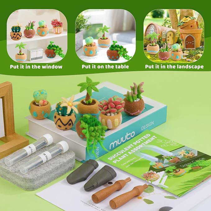 Yizzvb Needle Felting Kit, Felting Kit, Needle Felting Tools Including Wool - Image 7