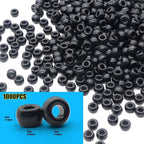 1000Pcs Pony Beads Bracelet 9mm Black Plastic Barrel Pony Beads - Image 3