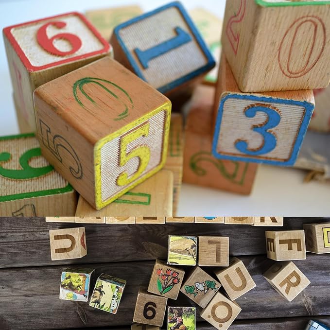 MUXGOA Wooden Cubes, 3/4inch Wood Square Blocks - Image 3
