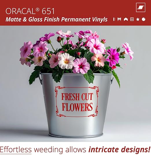 ORACAL 651 Matte Red Vinyl Durable Roll Easy to Weed Permanent Adhesive Craft - Image 3