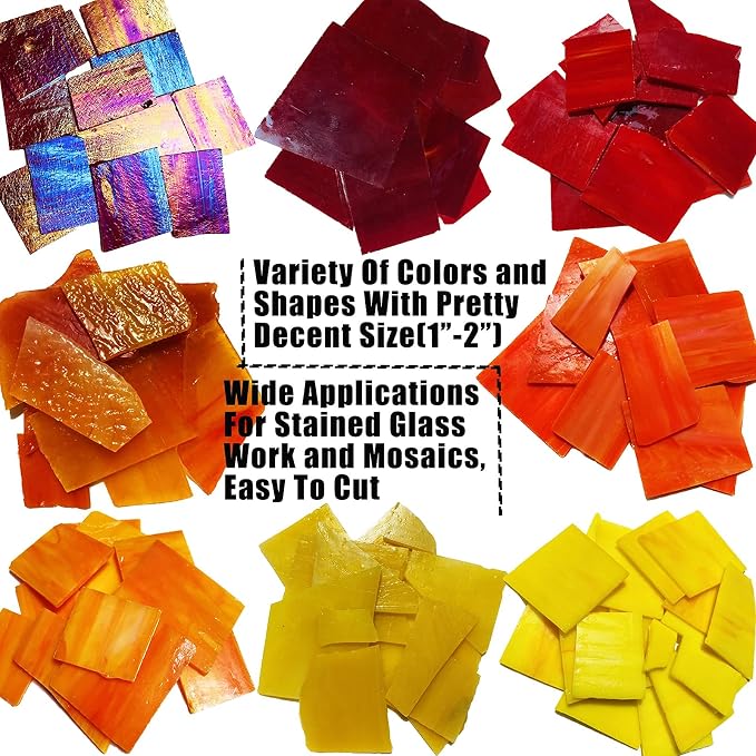 Stained Glass Scraps Sheets, Mosaic Tiles - Image 3