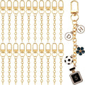 Hzopcw 20pcs Gold Keychain Making Kit, Key Ring Swivel Snap Hook Chains by Unknown