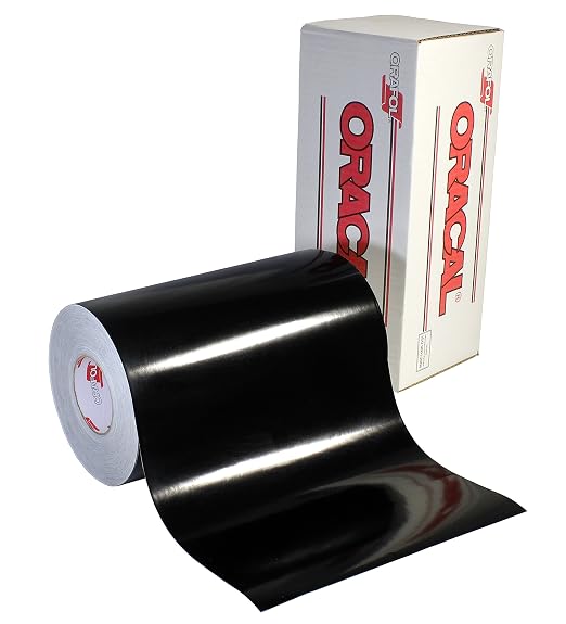 ORACAL 651 Permanent Adhesive Black Gloss Vinyl by Orafol