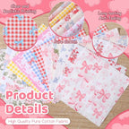 84 Pcs Multicolor Charm Packs for Quiltings, Beautiful Colorful Bow and Flower - Image 3
