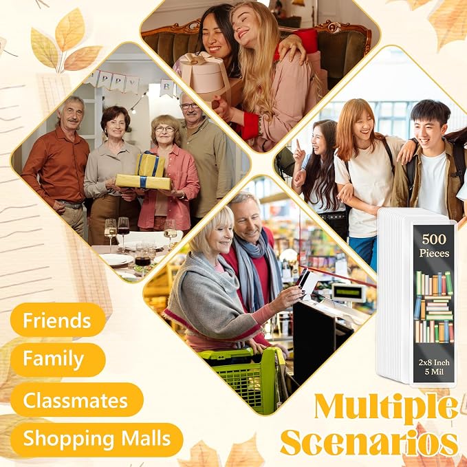 500 Pcs Bookmark Laminating Pouches 2x8inch 5 Mil Hot Laminator Sleeves DIY - Image 4