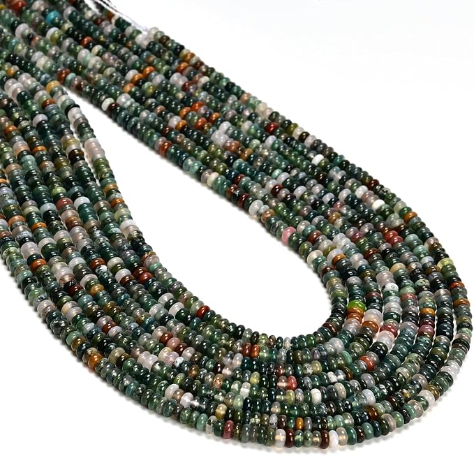 ICAI Beads Natural 2x4mm Rondelle Beads, Abacus Disk Stone Spacer Beads – Loose by CAI+YI+MING