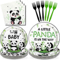 96 Pcs Panda Baby Shower Party Decorations A Little Panda Is on The Way Paper by Greencian