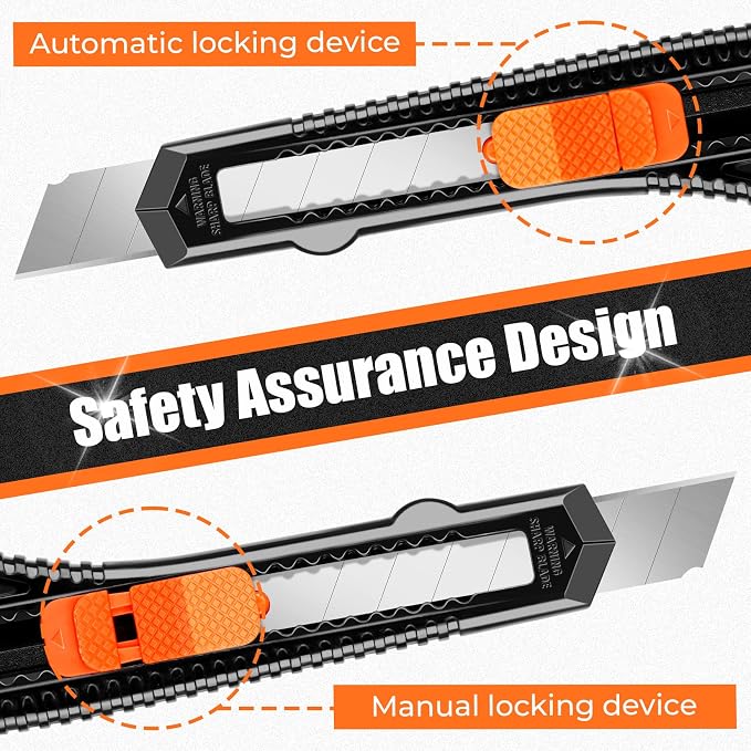 DIYSELF 12-Pack Box Cutters, Disposable Utility Knife, Box Cutter Retractable - Image 4