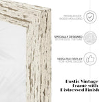 puthiac 8x10 Rustic Farmhouse Picture Frame, Distressed White, 1 Pack | - Image 2