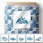 Winter Patchwork Landscape Cotton Fabric Panel – 6 Designs + Bonus Patchwork - Image 2