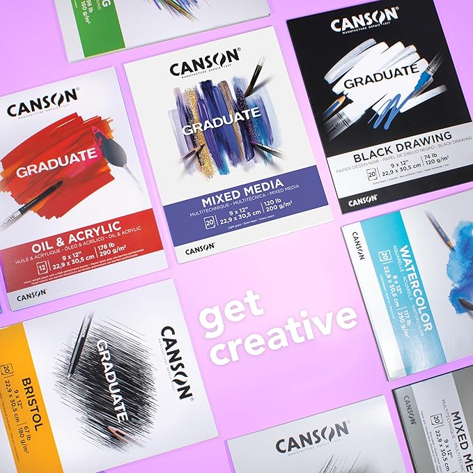 Canson Graduate Mixed Media Pad, 9x12 inch, 20 Sheets | Artist Paper - Image 6