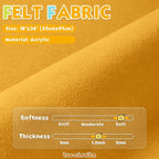 Honey Gold 18" X 36" Felt Fabric Sheet - Image 2