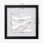 eletecpro 12x12 Vintage Picture Frame, Glass Cover, Wall Mount - Image 3